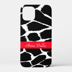 Zebra-Tierabdruck Schwarz-weiß und rot Case-Mate iPhone Hülle