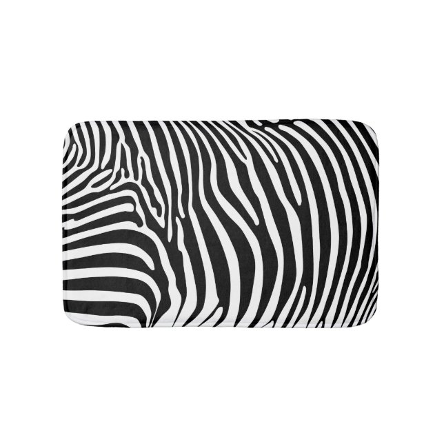 Zebra-Tierdruck Badematte (Vorderseite)