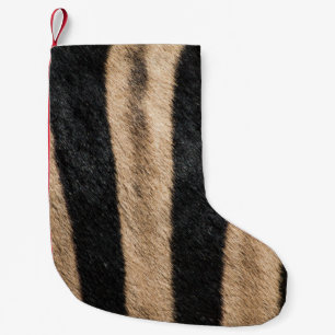 ZEBRA TIERDRUCK STREIFEN KLEINER WEIHNACHTSSTRUMPF