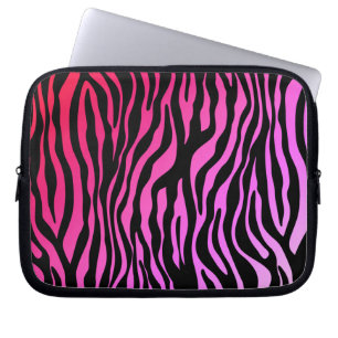 Zebra-Tierdrucklaptophülse rosarot Laptopschutzhülle