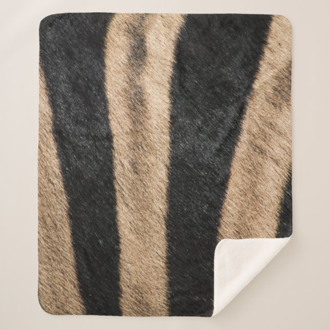ZEBRA TIERDRUCKSTRIPE SHERPADECKE (Vorderseite)