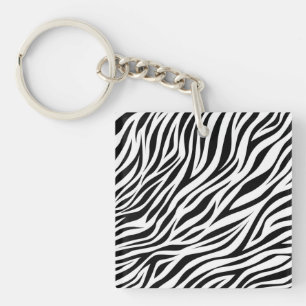 Zebra-Tierhaut-Druckmuster-15391 Schlüsselanhänger