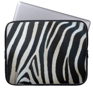 Zebra-Tierhaut-Fell-Textur-Natur-Streifen-Muster Laptopschutzhülle