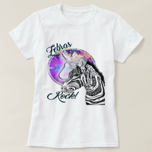 Zebra Tribal Schwarz-Weiß-Tattoo-Stil T-Shirt
