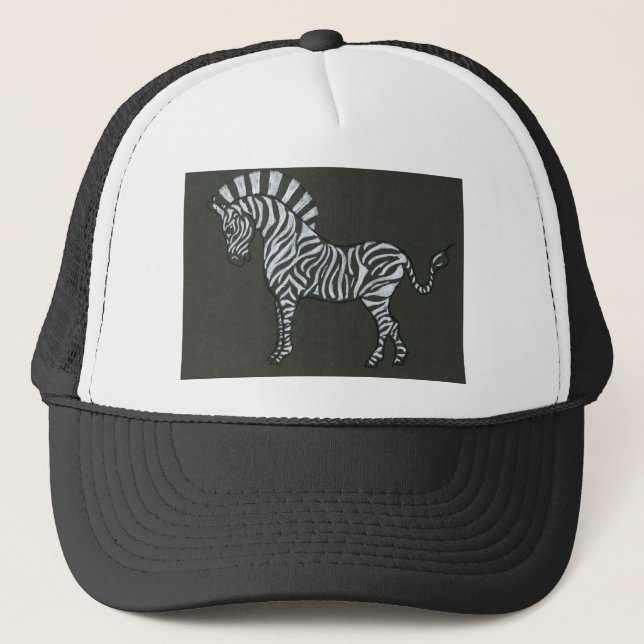 Zebra Truckerkappe (Vorderseite)