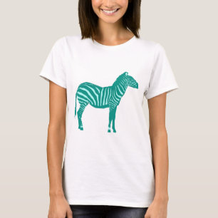 Zebra - Türkis und Aqua T-Shirt