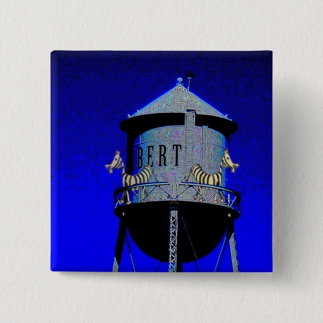 Zebra-Turm Button (Vorderseite)