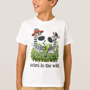 Zebra Twins in freier Wildbahn und Personalisierte T-Shirt