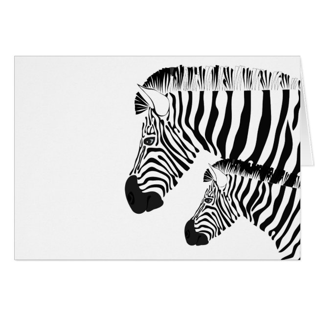 Zebra und Baby (Vorderseite (Horizontal))