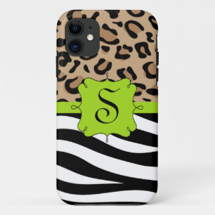 Zebra und Leopard drucken personalisiertes Case-Mate iPhone Hülle