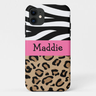 Zebra und Leopard drucken personalisiertes mit Case-Mate iPhone Hülle