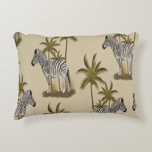 Zebra und Palmen Dekokissen