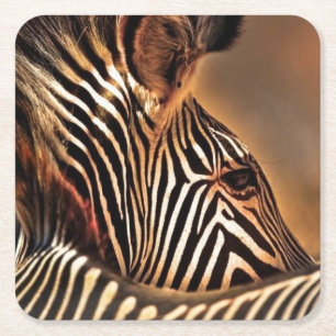 Zebra-Untersetzer Rechteckiger Pappuntersetzer