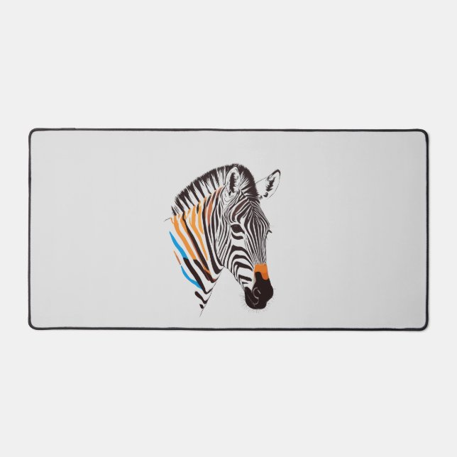 Zebra Vector Art mit lebhaften Farben Schreibtischunterlage (Vorderseite)