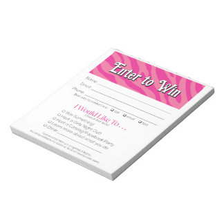 Zebra Vendor Event Leads Drawing Slip Booking Notizblock