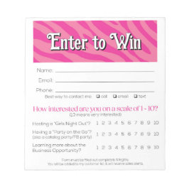 Zebra Vendor Event Leads Drawing Slip Booking  Notizblock