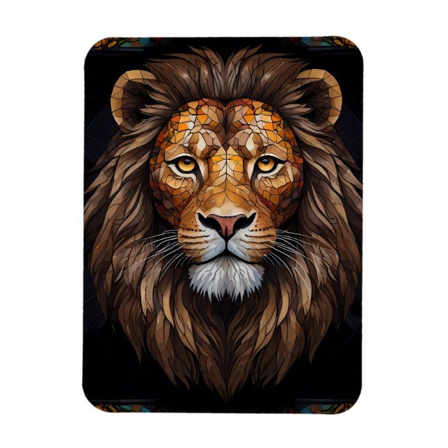 Zebra Vibrant Mosaic Magnet (Vertikal)