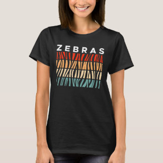 Zebra Vintag Retro Strip T-Shirt