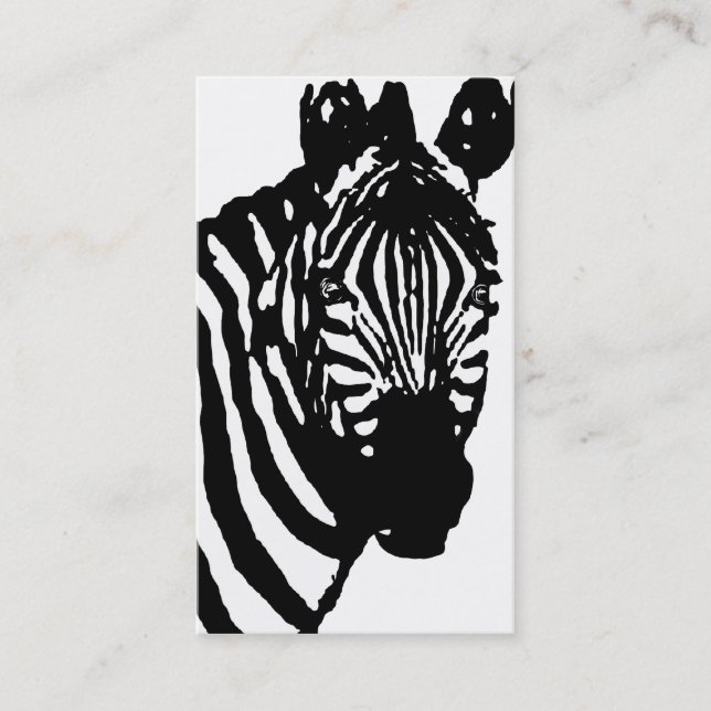 Zebra. Visitenkarte (Vorderseite)