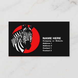 Zebra. Visitenkarte