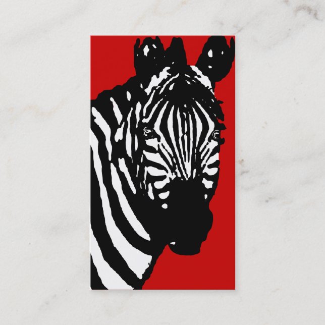 Zebra. Visitenkarte (Vorderseite)