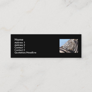 Zebra-Visitenkarte Mini Visitenkarte