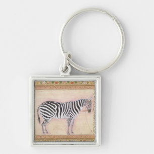 Zebra, vom "Minto Album", 1621 (Gouache auf PA Schlüsselanhänger