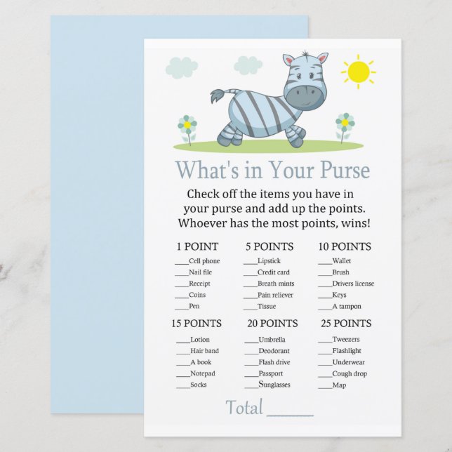 Zebra Was ist in deinem Handyspiel? (Vorne/Hinten)