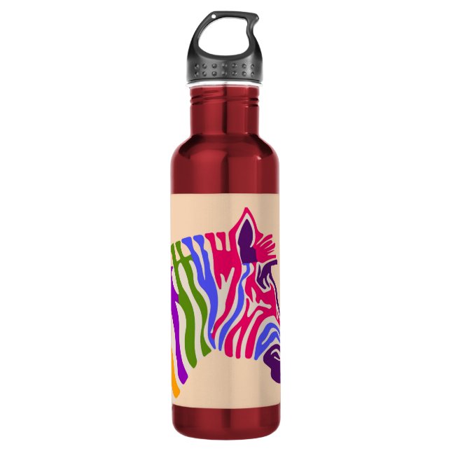 Zebra Wasserflasche Edelstahlflasche (Vorderseite)