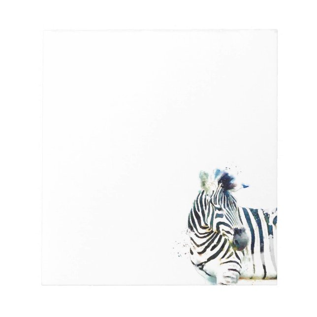 Zebra Watercolor Notizblock (Vorderseite)