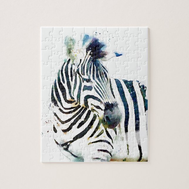 Zebra Watercolor Puzzle (Vertikal)
