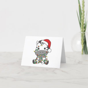 Zebra Weihnachts-Wintertiere Urlaub Zebras Feiertagskarte