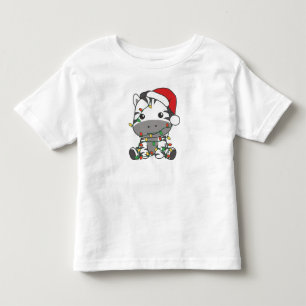 Zebra Weihnachts-Wintertiere Urlaub Zebras Kleinkind T-shirt