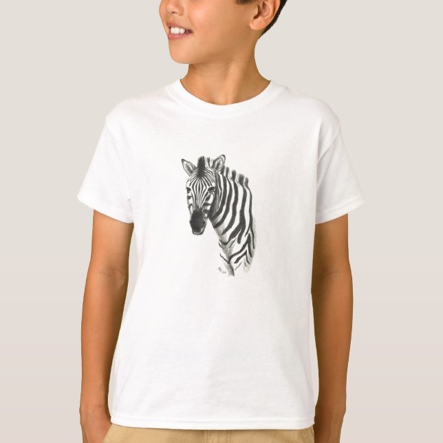 Zebra White & Black Ringer T-Shirt (Vorderseite)