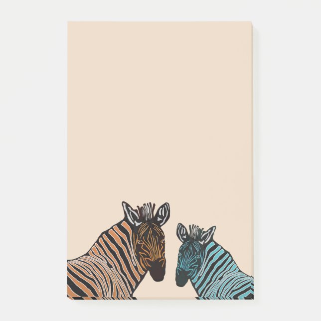 Zebra-wild lebende Tiere Post-it Klebezettel (Vorderseite)