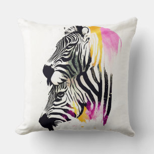 Zebra Wild Nature Animal Colors Malerei Kissen