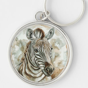 Zebra Wild Tame und Zeitlose Sammlung Schlüsselanhänger