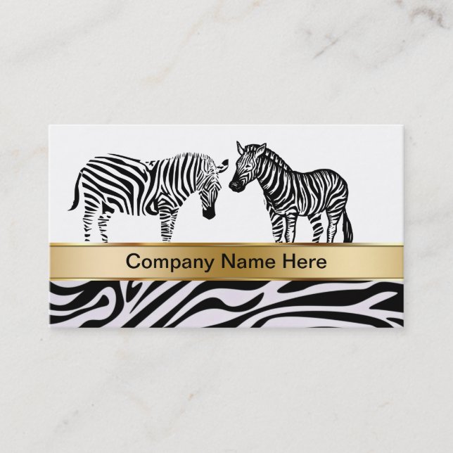 Zebra Wildlife Business Cards Visitenkarte (Vorderseite)
