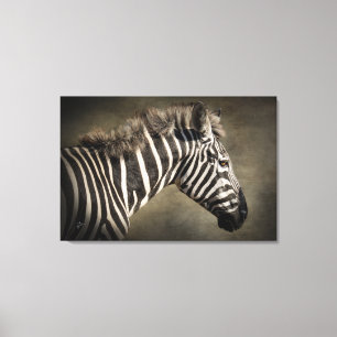 Zebra-Wildlife-Fotokunst Leinwanddruck