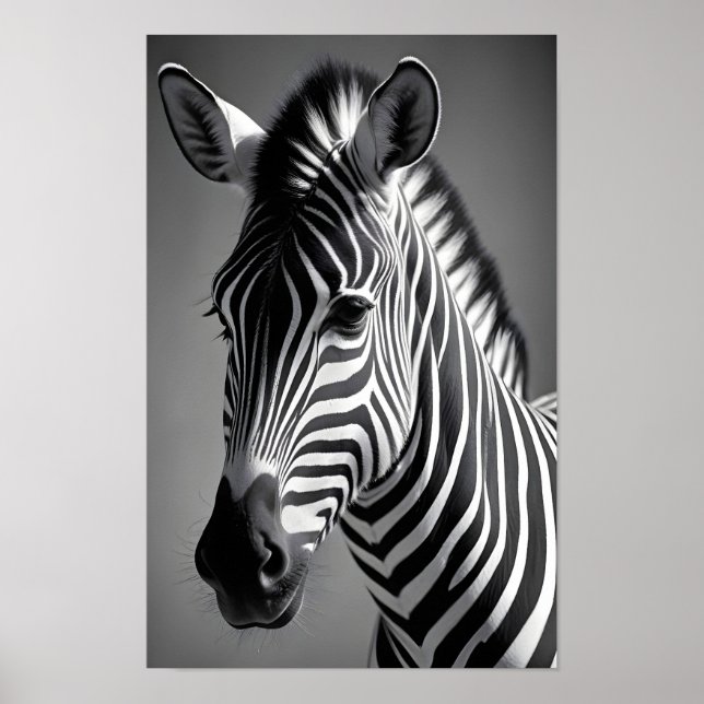 Zebra Wildlife Majestic Nature Life Kunst Poster (Vorne)