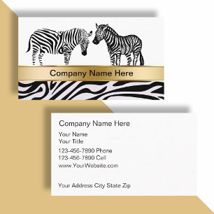 Zebra-Wildlife-Visitenkarten Visitenkarte