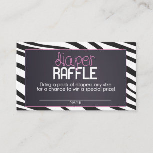 Zebra-Windelraffle-Karte Begleitkarte