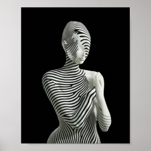 Zebra Woman Poster