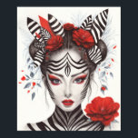 Zebra Woman - preisgekrönter Pop Art Poster<br><div class="desc">"Zebra Woman" ist ein preisgekröntes Kunstwerk des international anerkannten Künstlers Danguole Serstinskaja. Dieses kühne Schwarz-Weiß-Portrait, das bei den Art Collectors Choice Awards 2025 mit dem 5. Platz in der Pop Art Kategorie ausgezeichnet wurde, verbindet surreale Eleganz mit symbolischer Stärke. Ein beeindruckendes Statement für jeden modernen Raum, ideal für Galerienwände, kreative...</div>