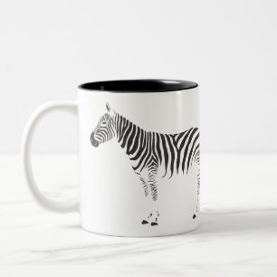 Zebra Wrap Around Zweifarbige Tasse
