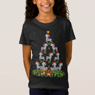 Zebra Xmas Tree Gift Weihnachtsmannmütze Zebra Wei T-Shirt