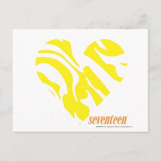 Zebra Yellow 4 Postkarte (Vorderseite)