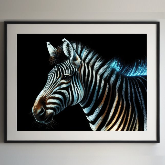 Zebra Zeichnend harte Pastelle Poster (Von Creator hochgeladen)