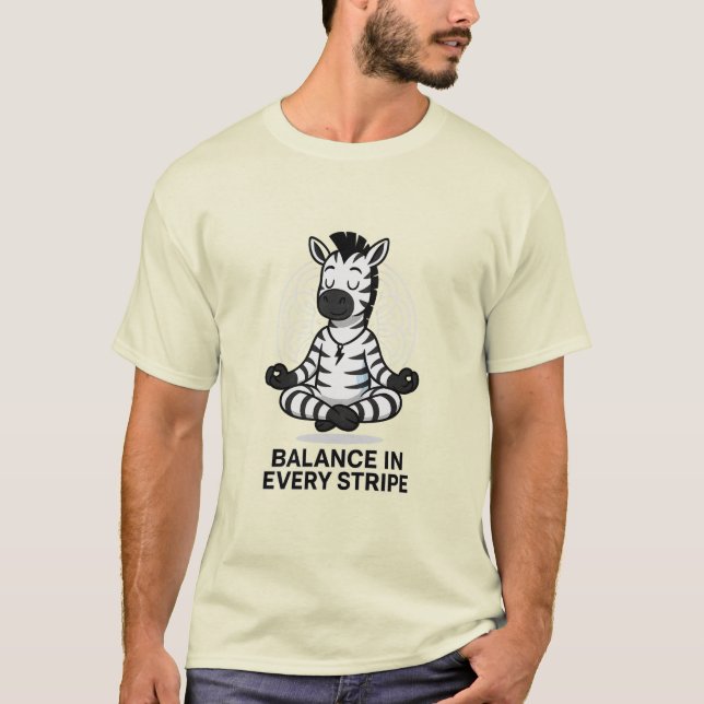 Zebra Zen - Funny Mediation T-Shirt (Vorderseite)
