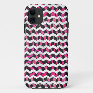 Zebra Zickzack Black and Hot Pink Case-Mate iPhone Hülle